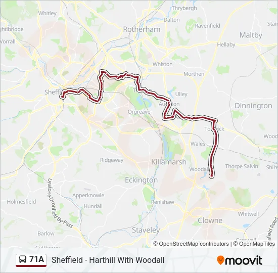 71A Bus Line Map
