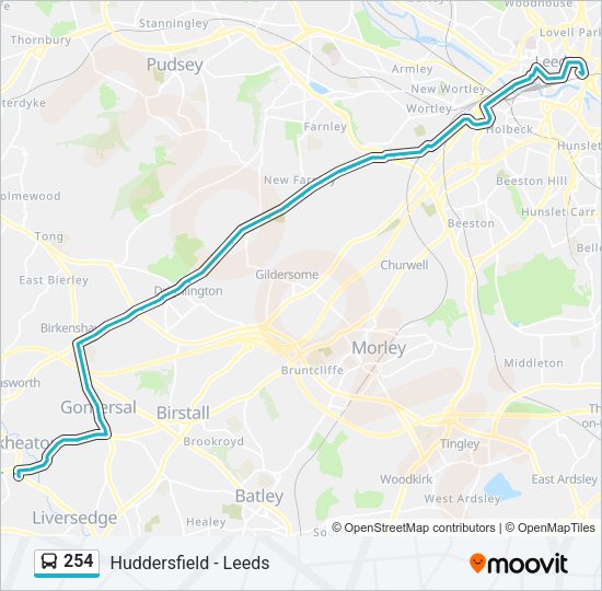 254 Bus Line Map