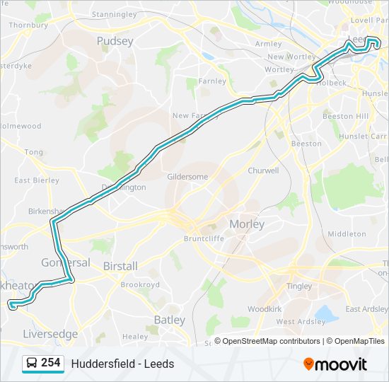 254 Bus Line Map