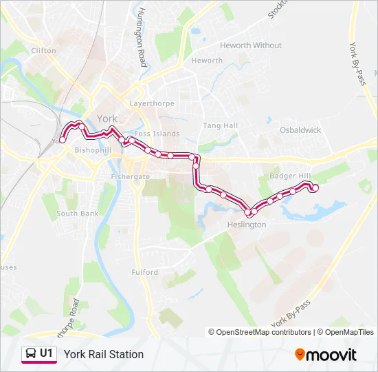 U1 Bus Line Map