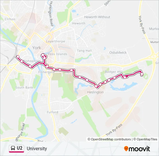U2 Bus Line Map