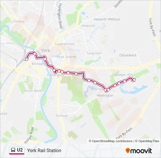 U2 Bus Line Map