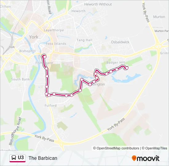 U3 Bus Line Map