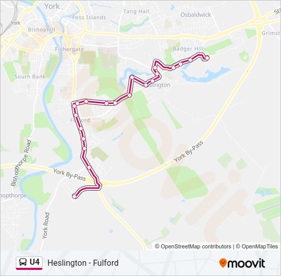 U4 Bus Line Map