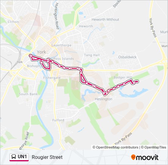 UN1 Bus Line Map
