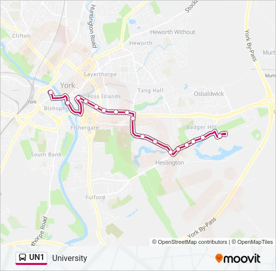 UN1 Bus Line Map