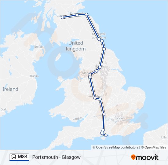 M84  Line Map