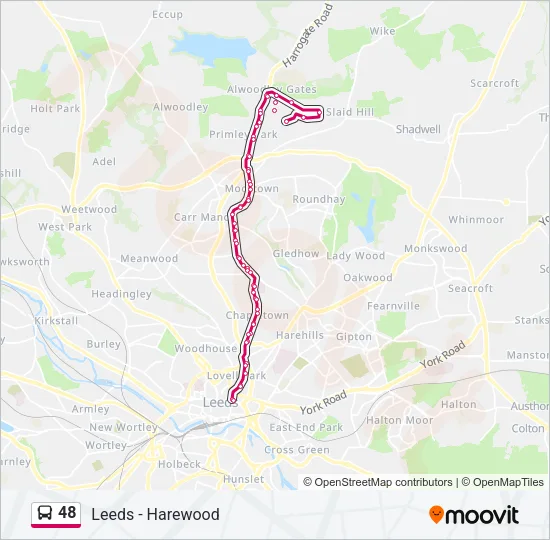 48 Bus Line Map