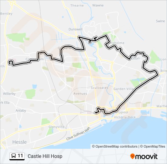 11 Bus Line Map