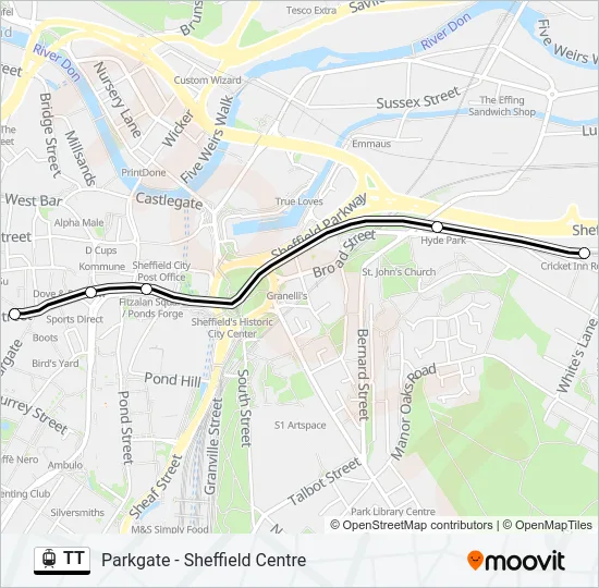 TT Light Rail Line Map