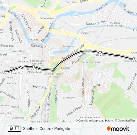 TT Light Rail Line Map