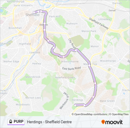 PURP Light Rail Line Map