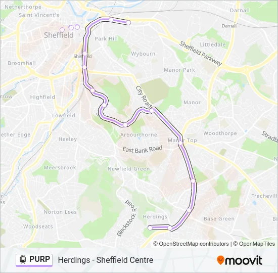 PURP Light Rail Line Map
