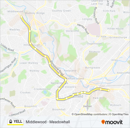 YELL Light Rail Line Map