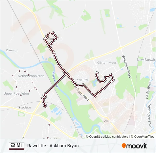 M1 Bus Line Map