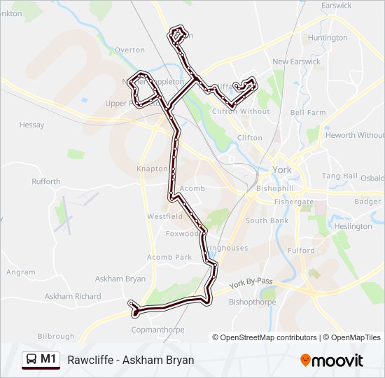 M1 Bus Line Map