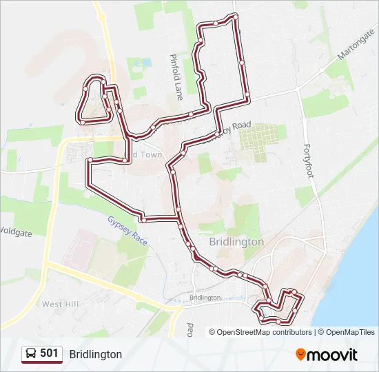 501 Bus Line Map