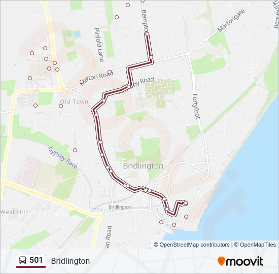501 Bus Line Map