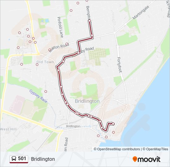 501 Bus Line Map