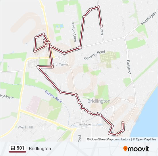 501 Bus Line Map