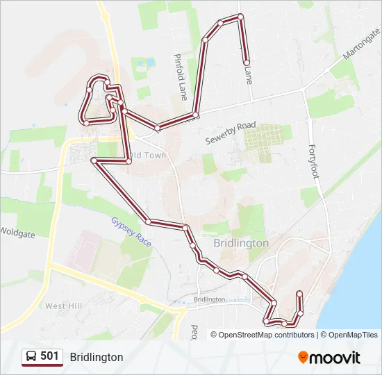 501 Bus Line Map