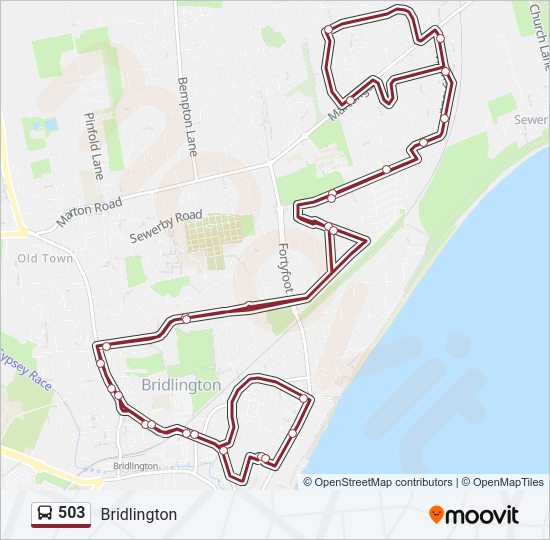 503 bus Line Map