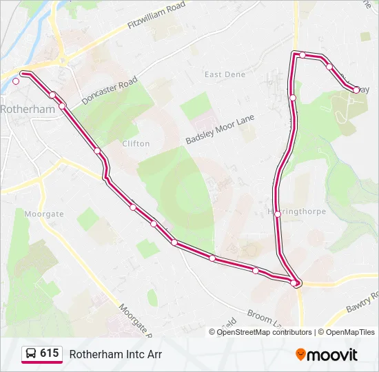 615 Bus Line Map