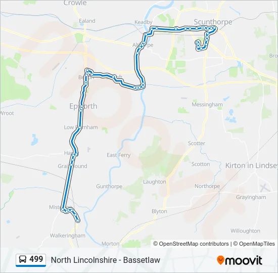 499 Bus Line Map