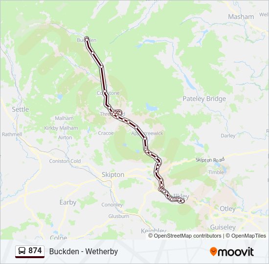 874 Route Schedules Stops Maps Ilkley Updated 874-route-schedules-stops-maps-ilkley-updated