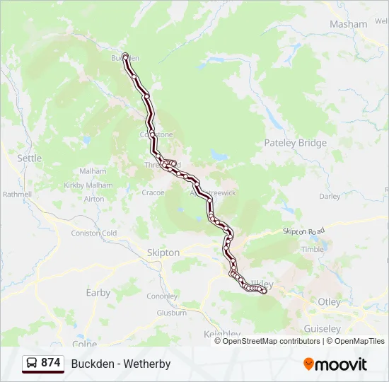 874 Bus Line Map