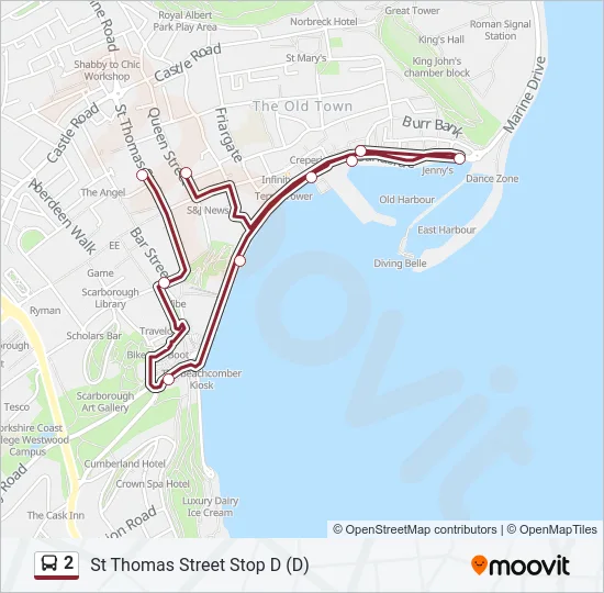 2 Bus Line Map