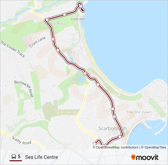 5 Bus Line Map