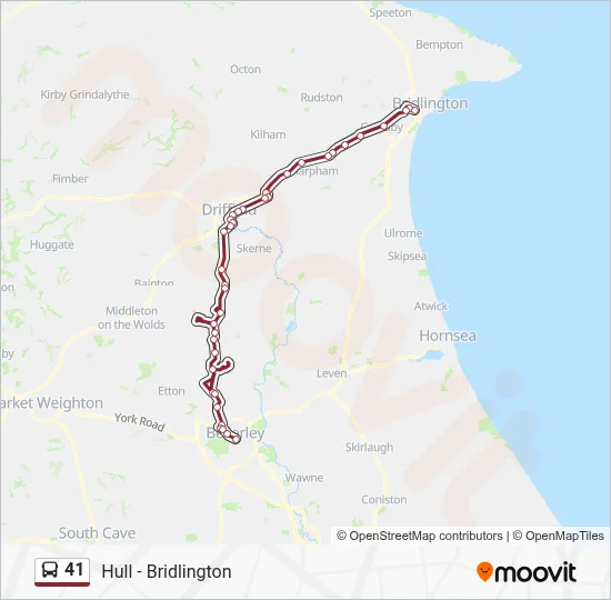 41 Route: Timetables, Stops & Maps - Bessingby (Updated)