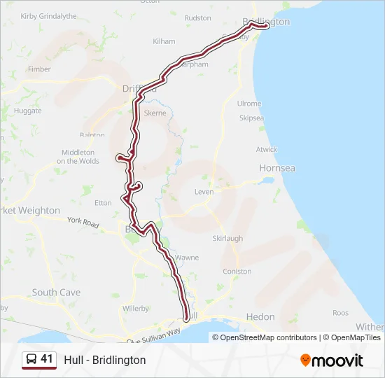41 Route: Schedules, Stops & Maps - Bridlington (Updated)
