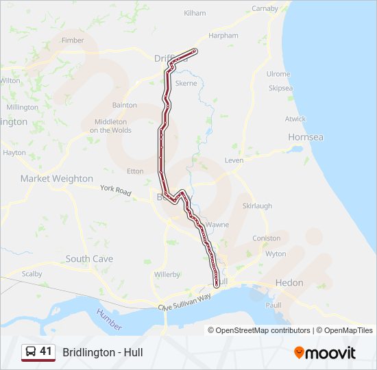 41 Route: Schedules, Stops & Maps - Nafferton (Updated)