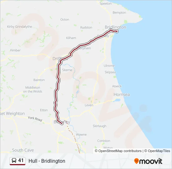 41 Bus Line Map