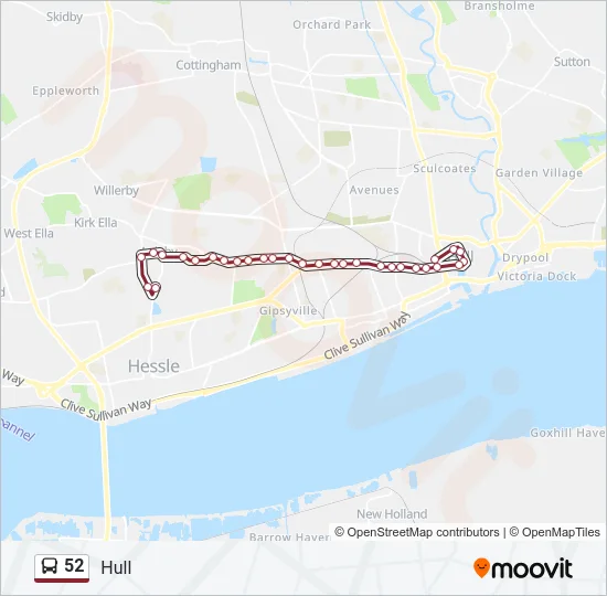 52 Bus Line Map