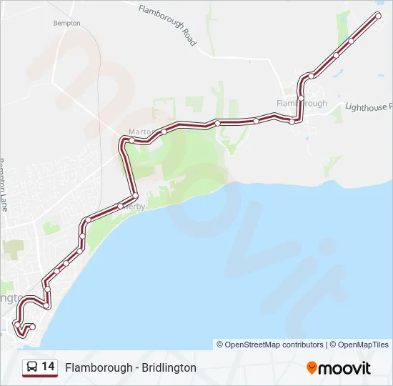 14 Bus Line Map