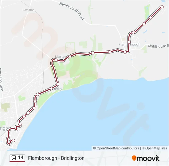 14 Bus Line Map