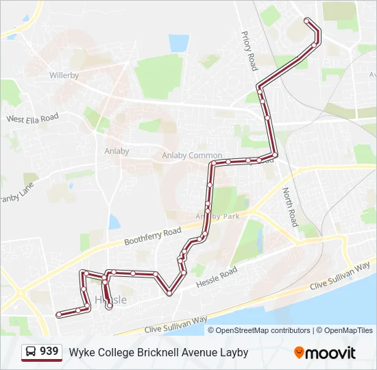 939 Bus Line Map