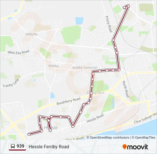 939 Bus Line Map