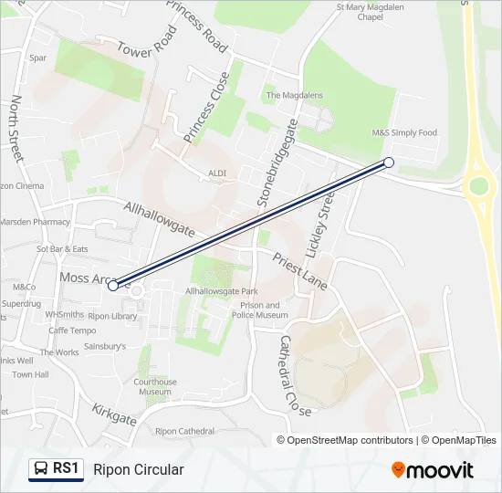 RS1 Bus Line Map