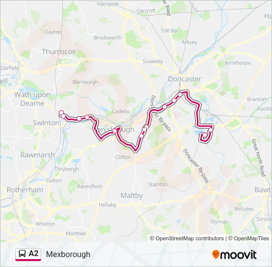 A2 Bus Line Map