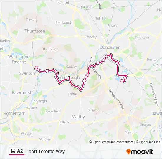 A2 Bus Line Map