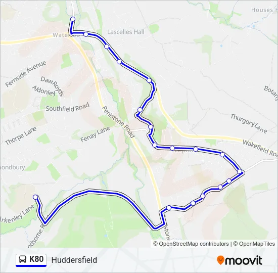 K80 Bus Line Map