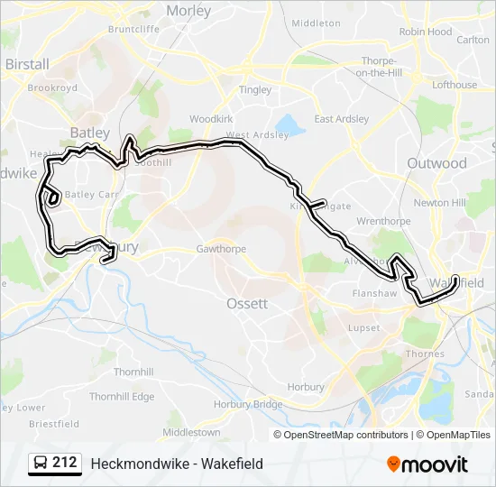 212 Bus Line Map