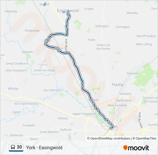 30 Bus Line Map