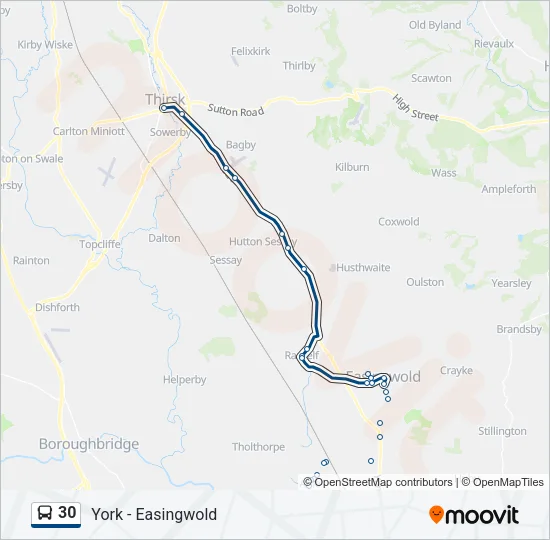 30 Bus Line Map