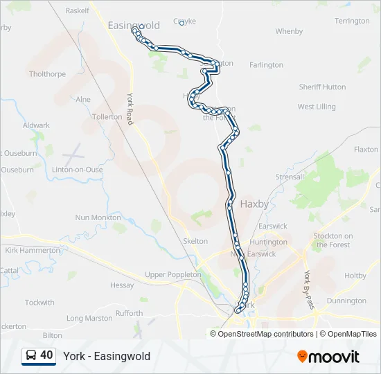 40 Bus Line Map