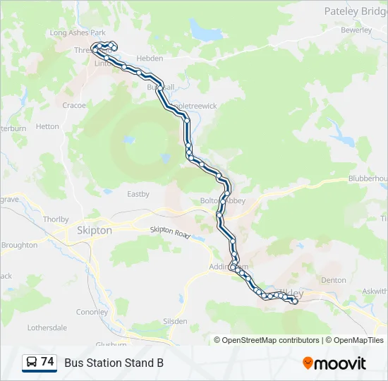 74 Bus Line Map